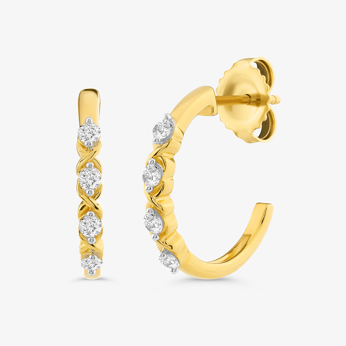 VERTICAL <span>Spark Diamond Hoop </span>EARRINGS