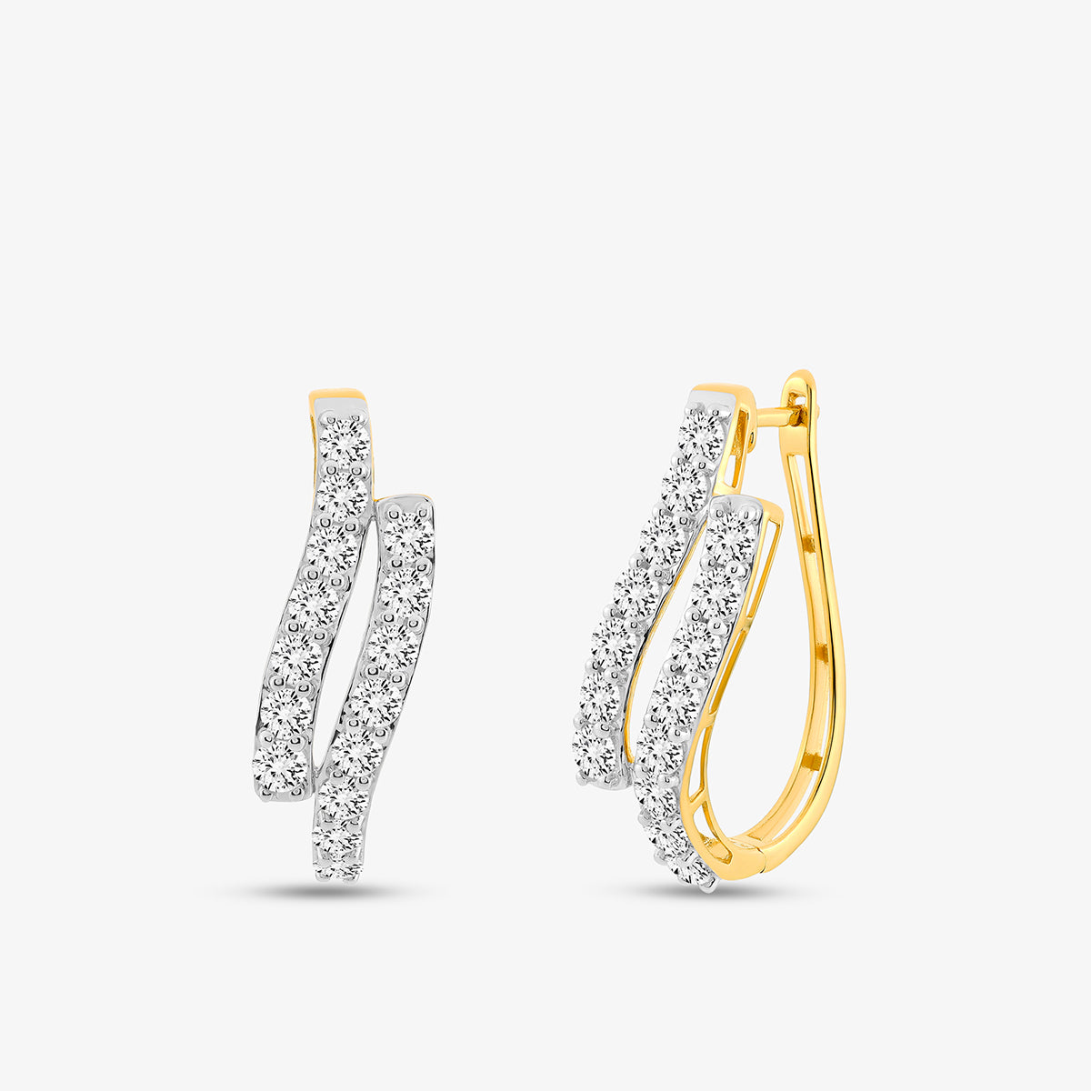 SOLACE <span>Curve Diamond Huggie </span>EARRINGS