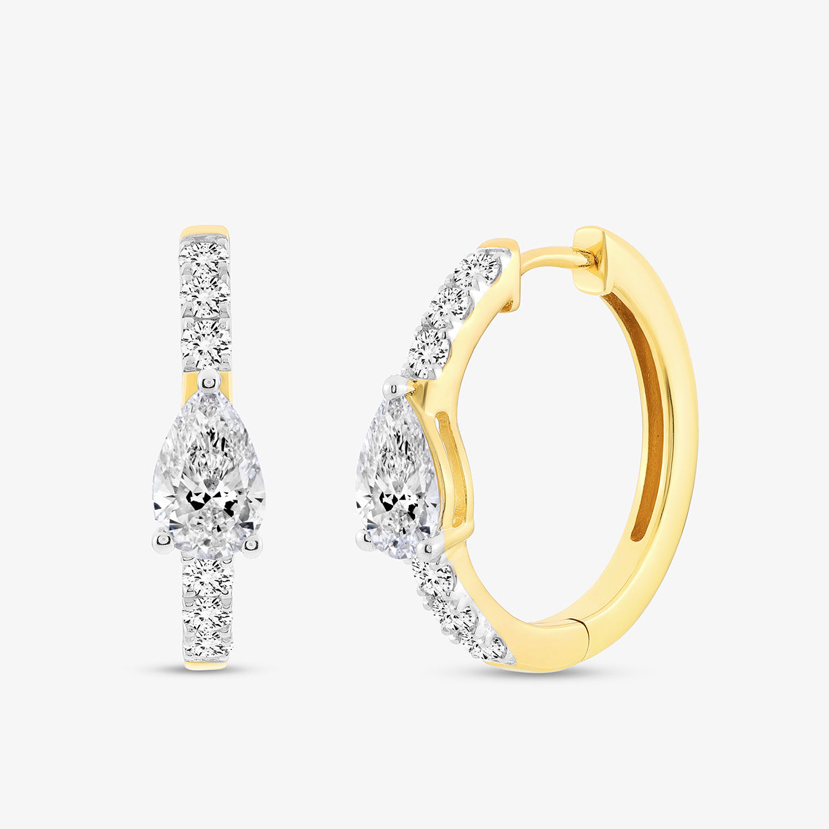 AERIS<span> Pear Diamond Huggie</span> EARRINGS