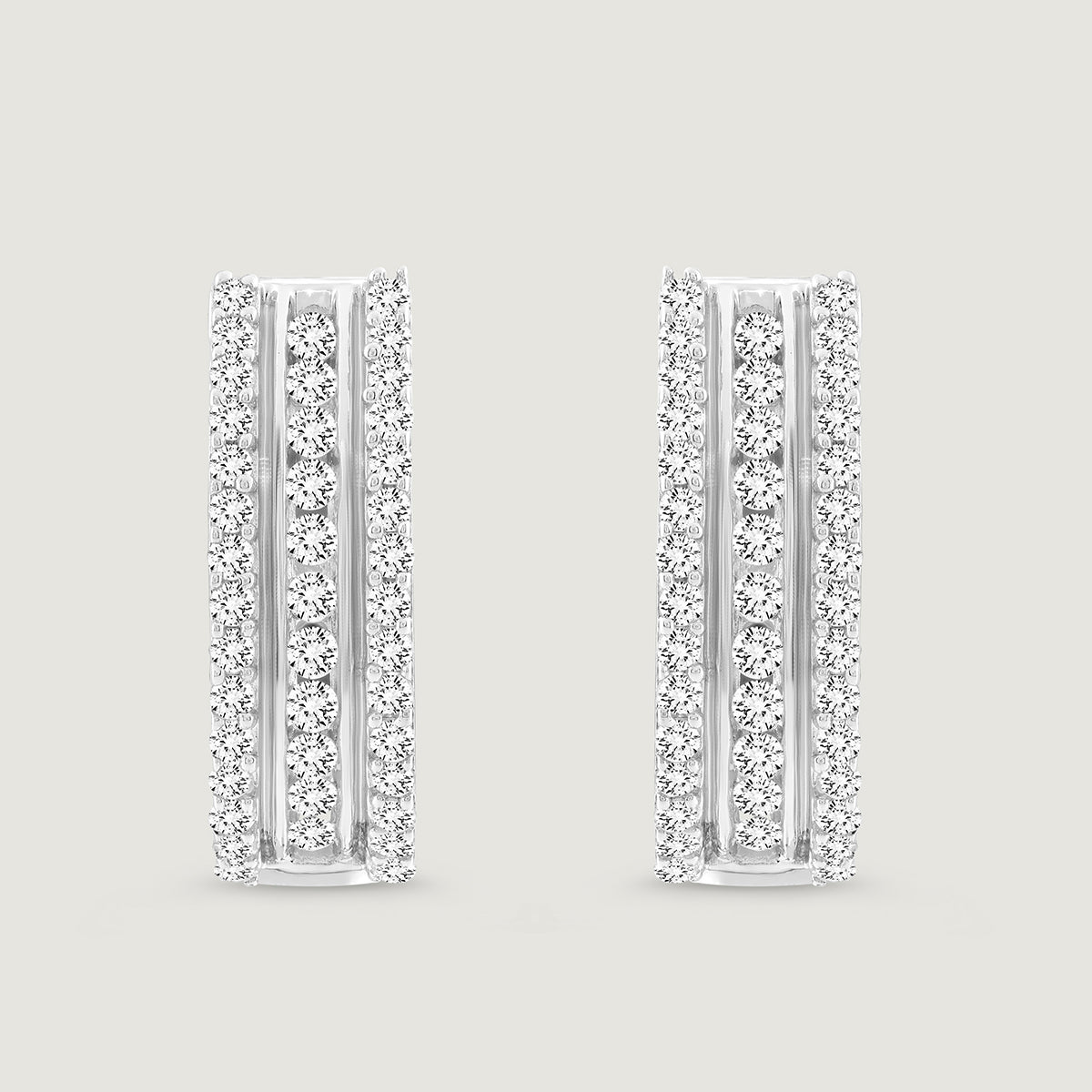 STACKED<span> Shine Diamond Hoop</span> EARRINGS