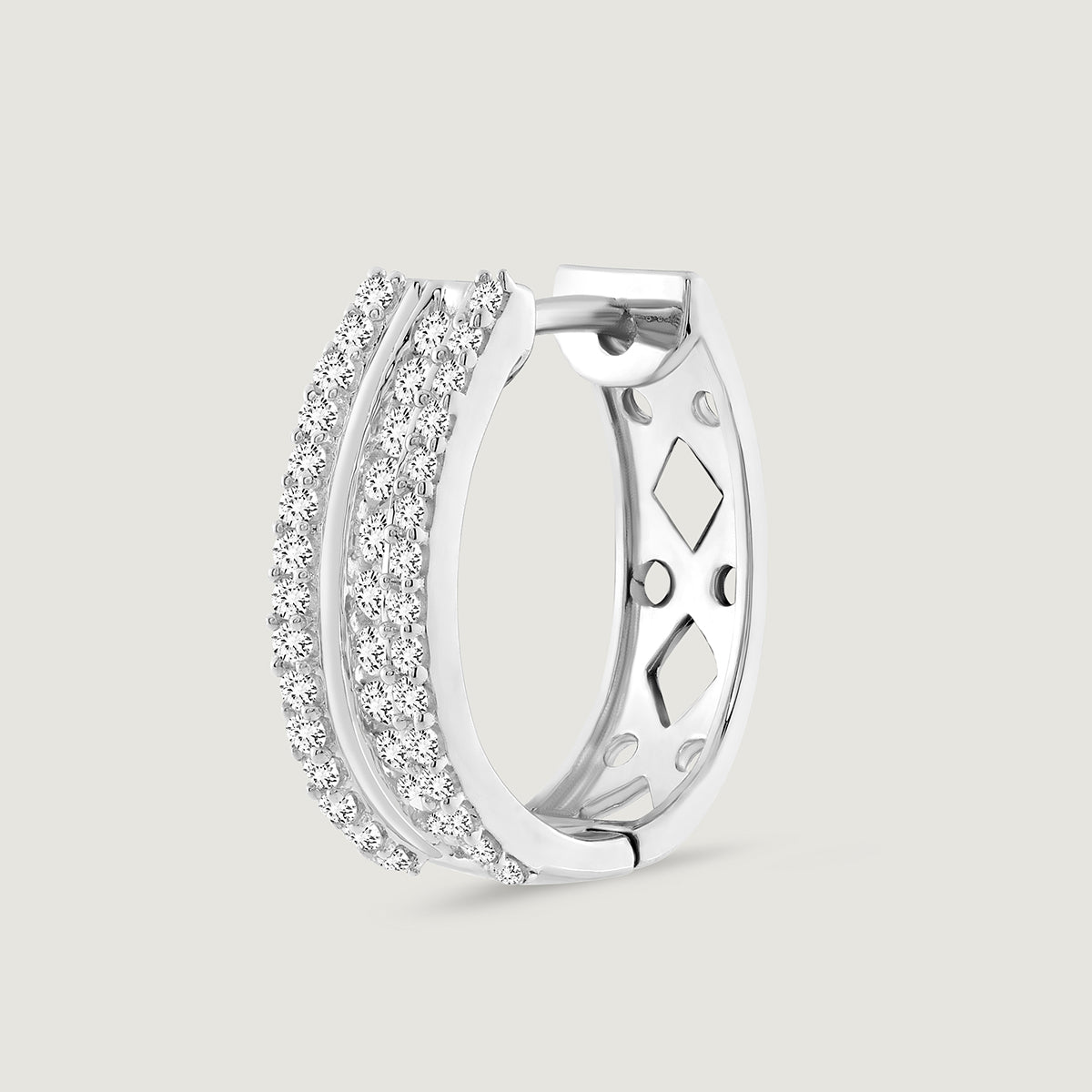 STACKED<span> Shine Diamond Hoop</span> EARRINGS