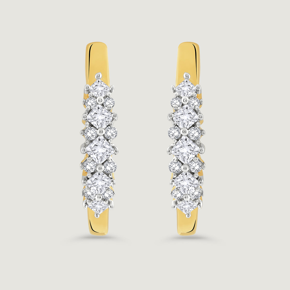 EDGE<span> Set Diamond Hoop</span> EARRINGS