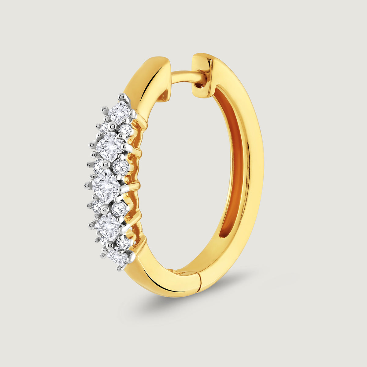 EDGE<span> Set Diamond Hoop</span> EARRINGS