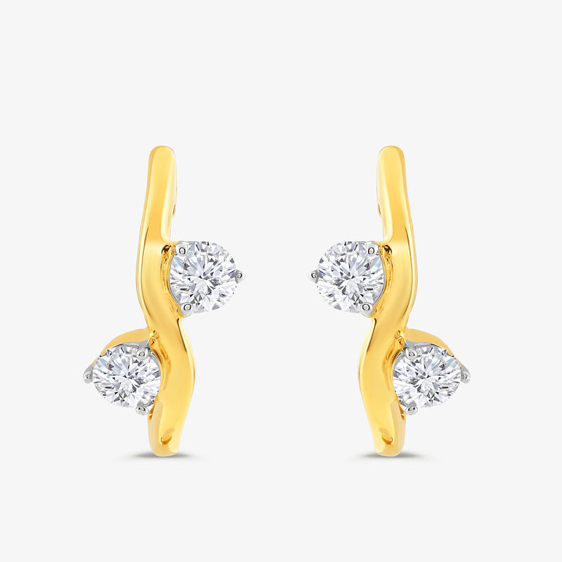 Oria Spark Diamond Hoop Earrings