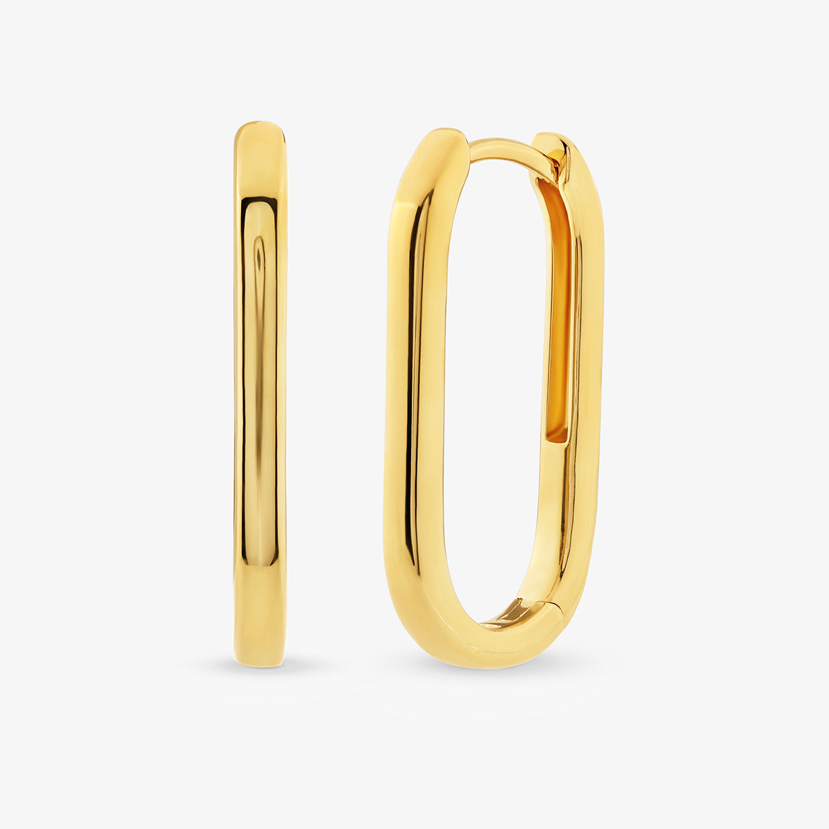 SLEEK <span>Oval Diamond Hoop </span>EARRINGS