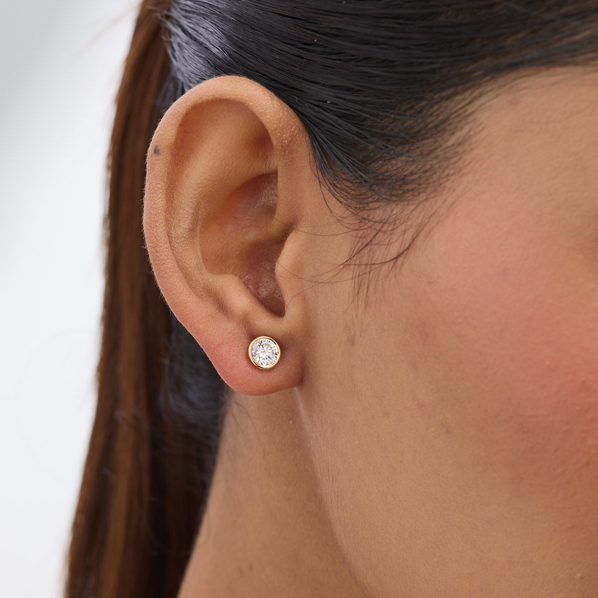Classic Round Diamond Stud Earrings