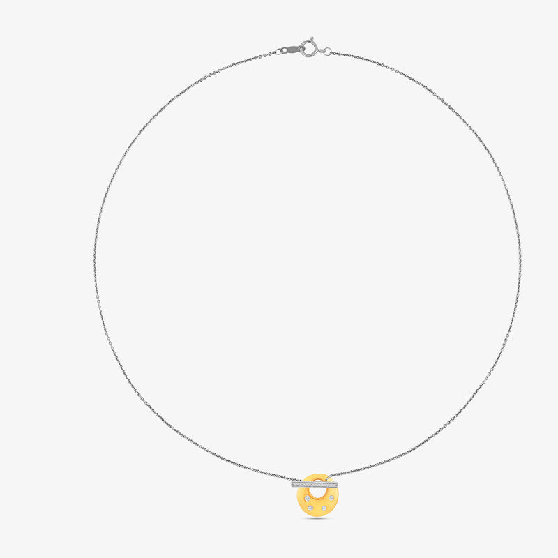 Modern Circle Diamond Pendant