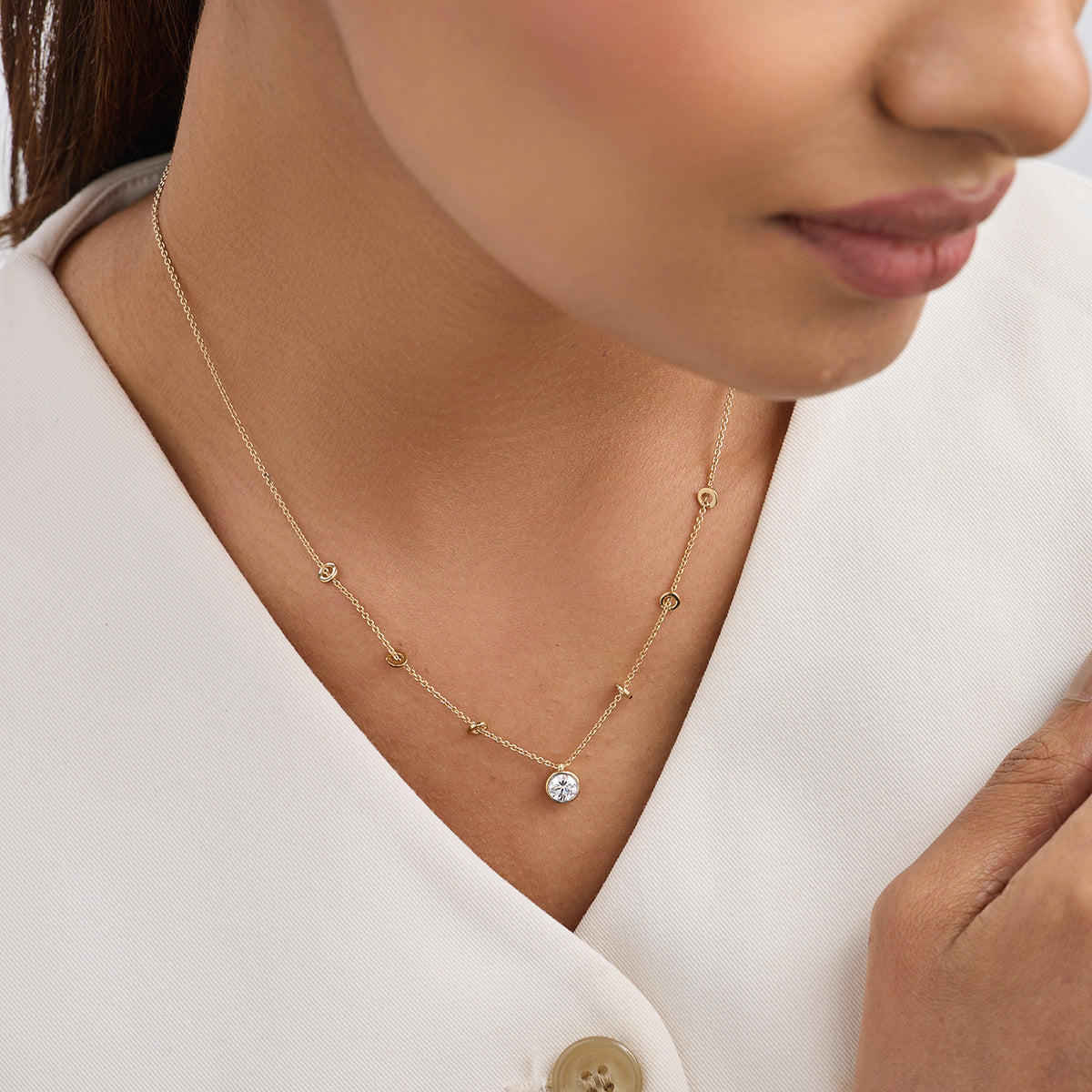 MINIMAL <span>Charm Diamond </span>NECKLET