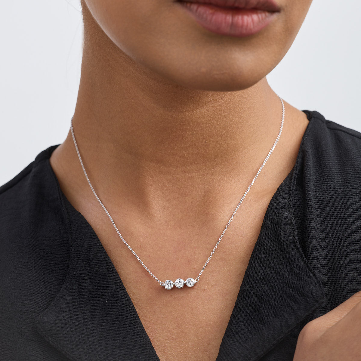 Trio Harmony Diamond Necklet