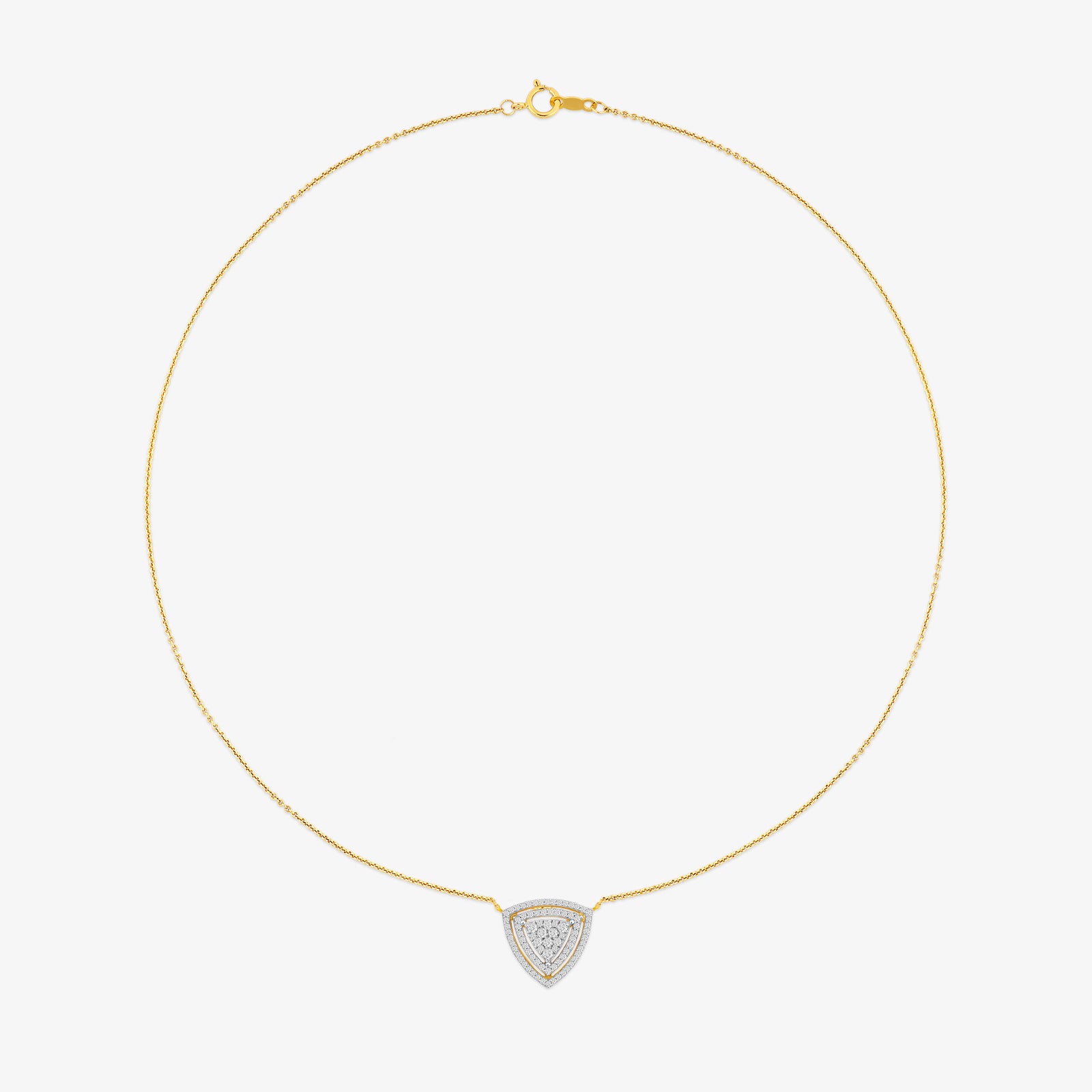 Luna Shield Diamond Necklet