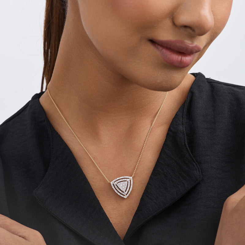 Luna Shield Diamond Necklet