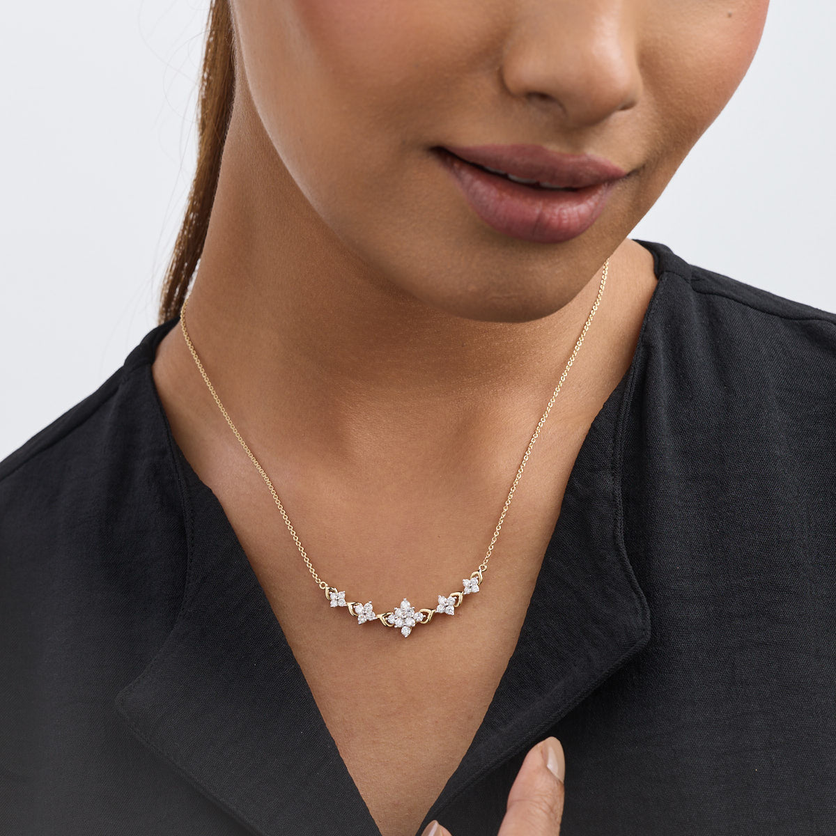 Petal Symphony Diamond Necklet