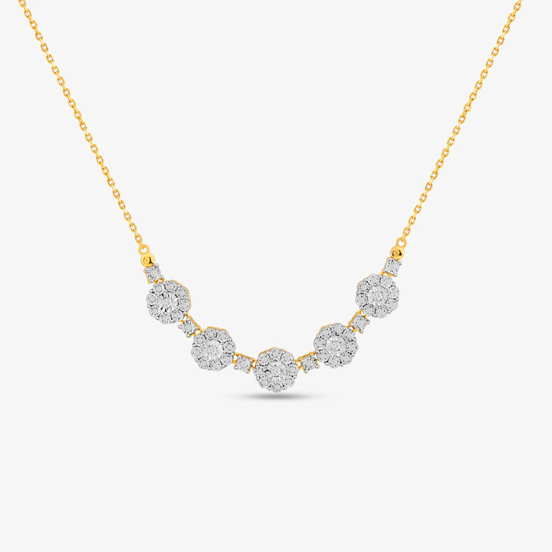 Cluster Of Bloom Diamond Necklet