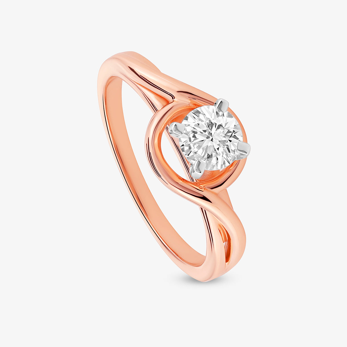 ROSY<span> Swirl Diamond Promise </span>RING