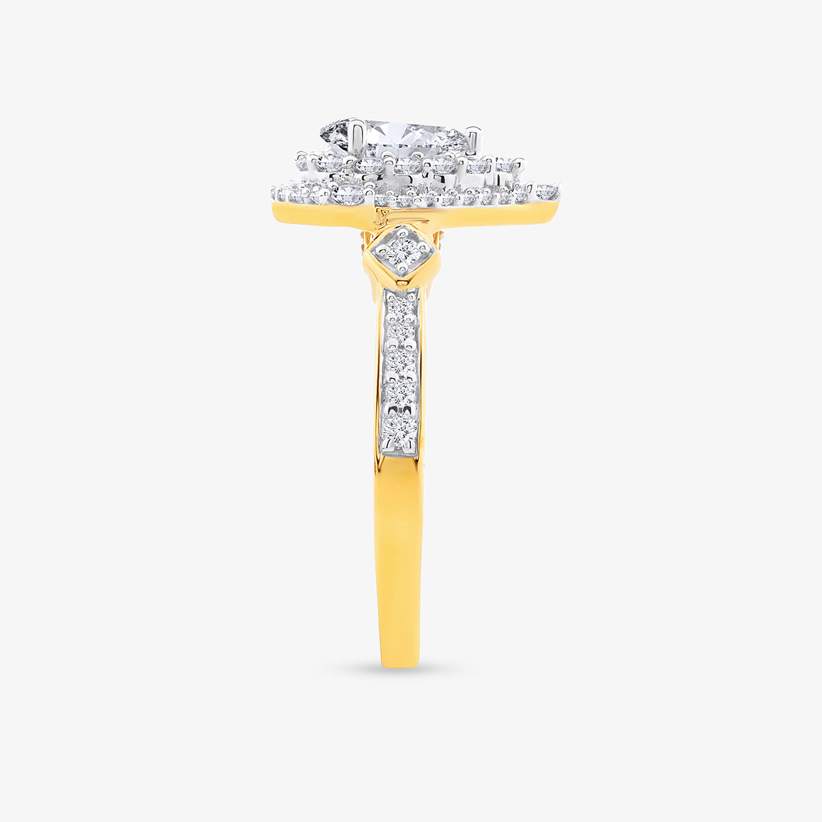 CROWNED<span> Pear Radiance Diamond Bridal </span>RING