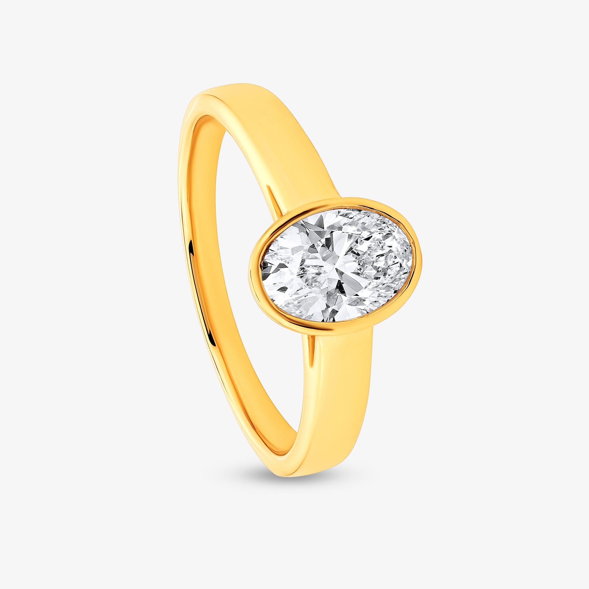 CLASSIC Oval Mens Solitaire RING