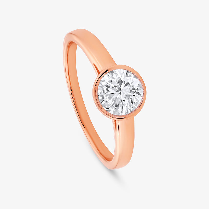 CLASSIC Round Mens Solitaire RING