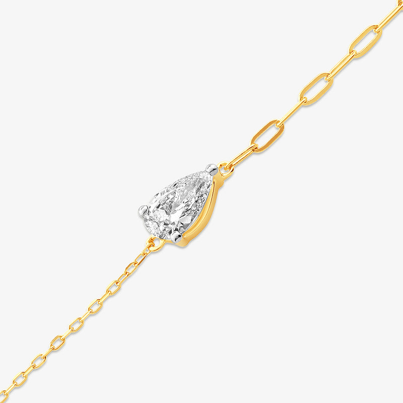 Pear Solitaire Shine Bracelet