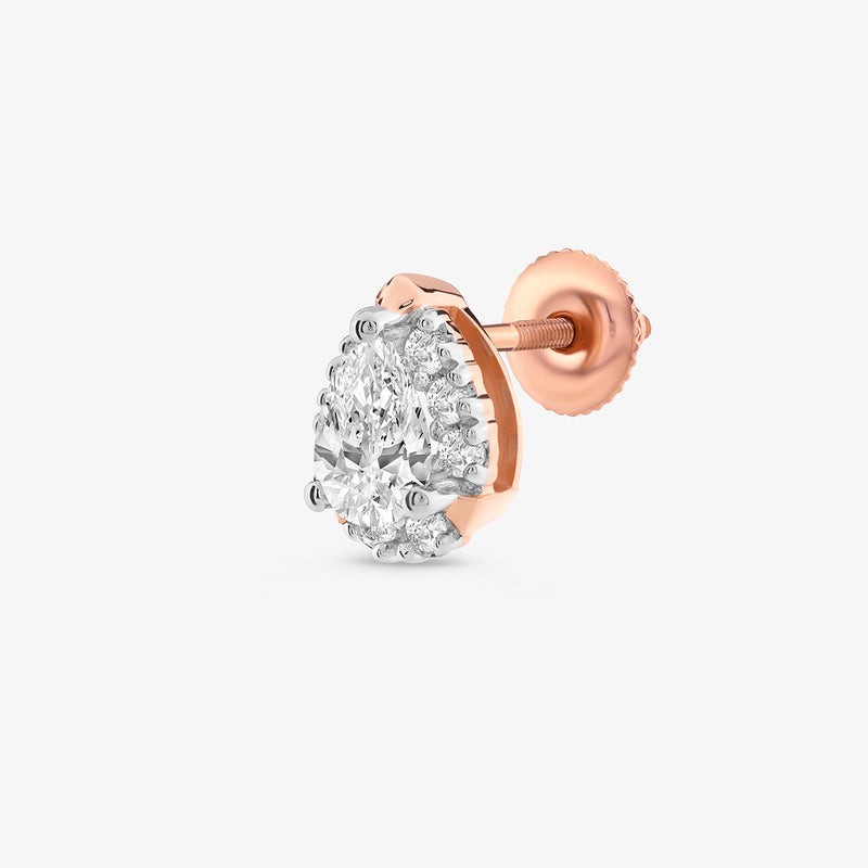 Classic Halo Solitaire Stud Earrings