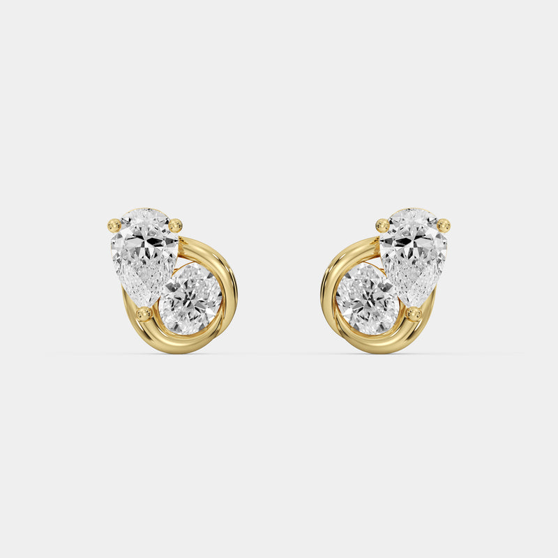 Pure Embrace Diamond Stud Earrings