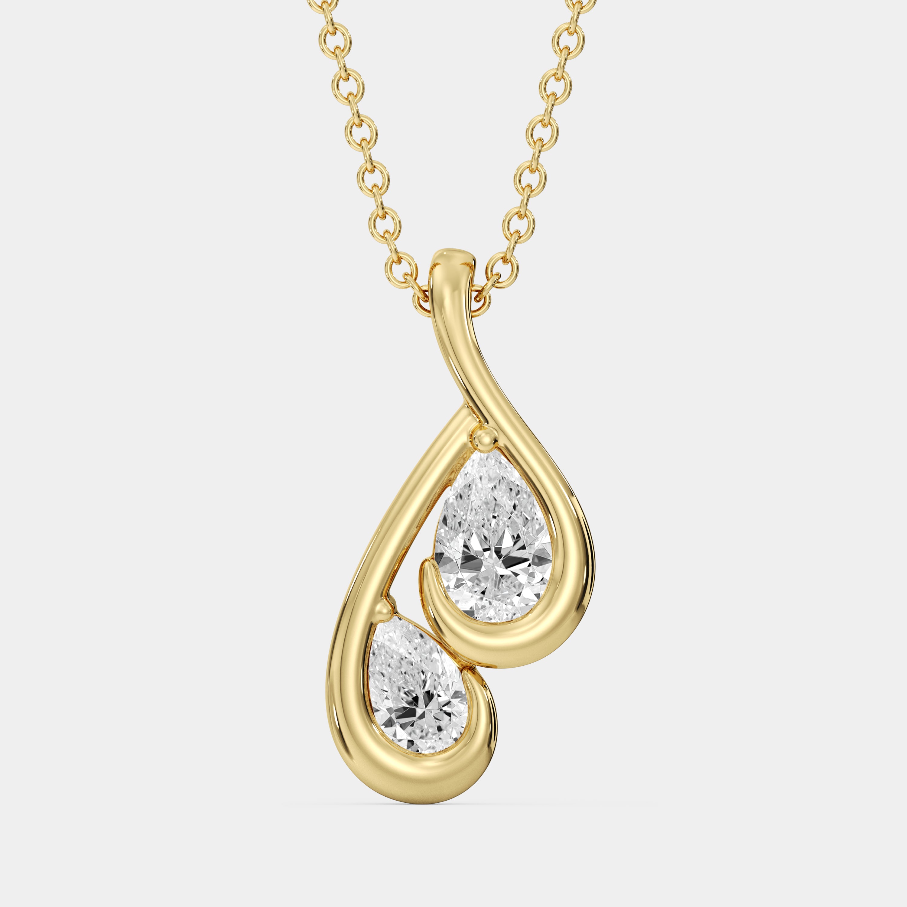FLOWING <span>Heart Embrace Diamond</span> NECKLET