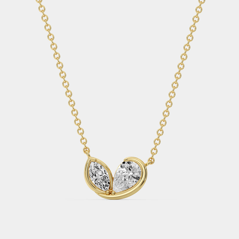 Golden Petal Bond Diamond Necklet