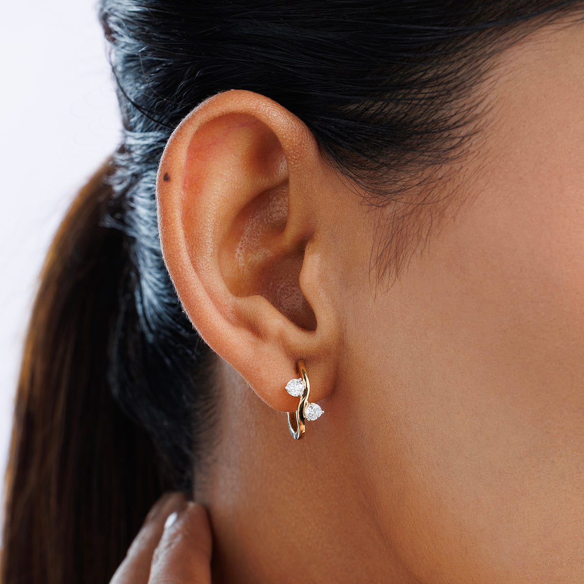 ORIA<span> Spark Diamond Hoop</span> EARRINGS