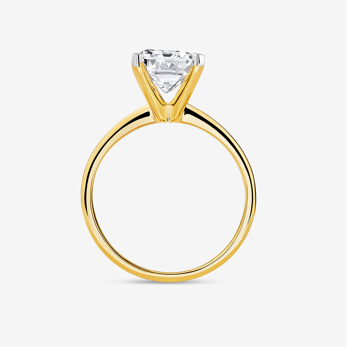 The CLASSIC Emerald Solitaire RING by Keemti Jewels features a striking prong-set solitaire for maximum brilliance.