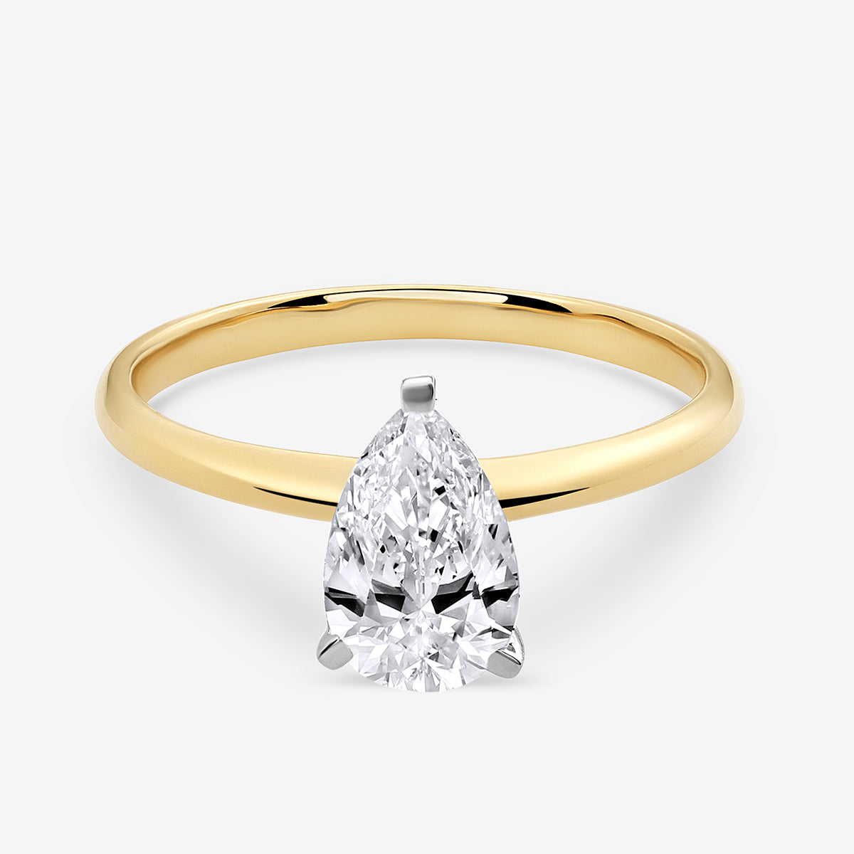 TIMELESS<span> Pear Solitaire </span>RING