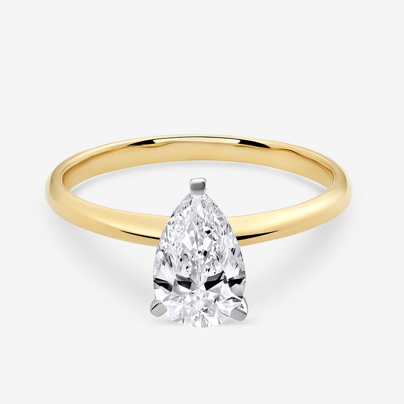 Timeless Pear Solitaire Ring