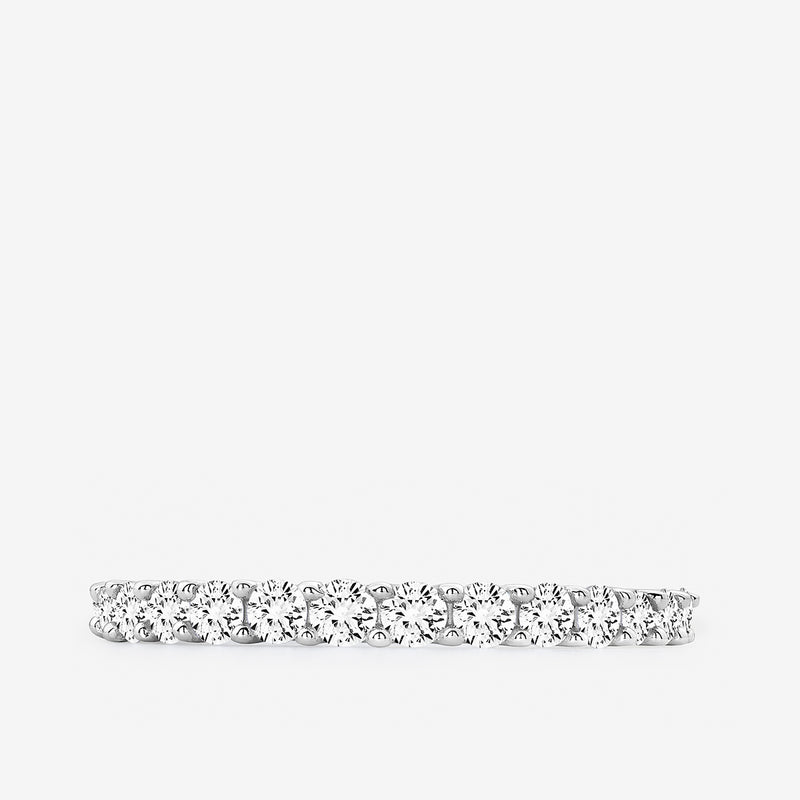 Rise Eternity ring: pavé round stones on silver-tone band