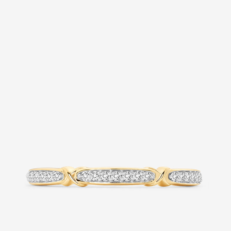 Crescent Arc Diamond Ring