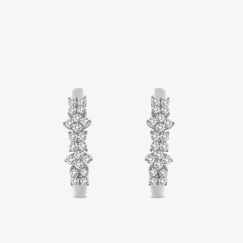 Nova Bloom Diamond Hoop Earrings
