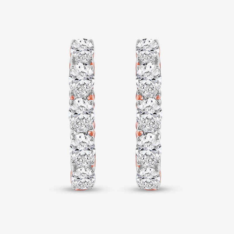 Classic Weave Diamond Huggie Earrings