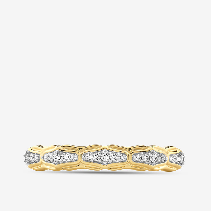 Wave Edge Diamond Ring