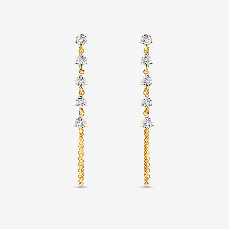 Silent Spark Diamond Sui Dhaga Earrings