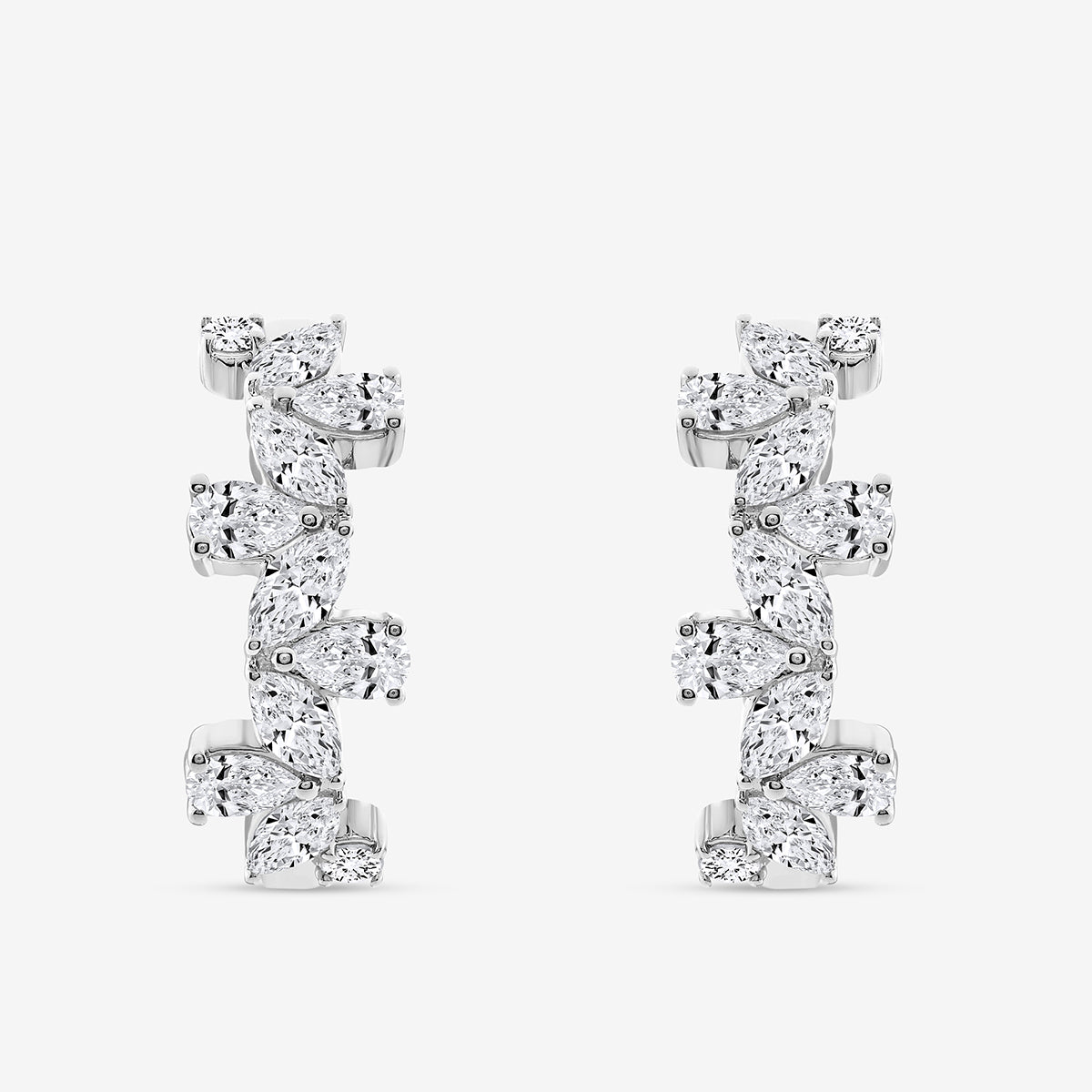 CELESTE<span> Vine Diamond Huggie </span>EARRINGS