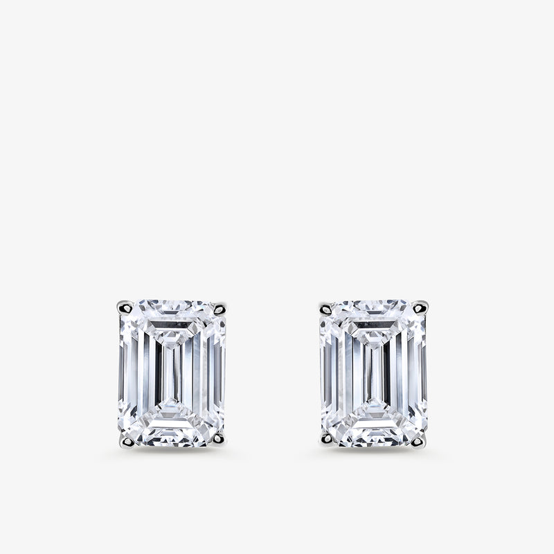 Emerald Luxe Solitaire Stud Earrings