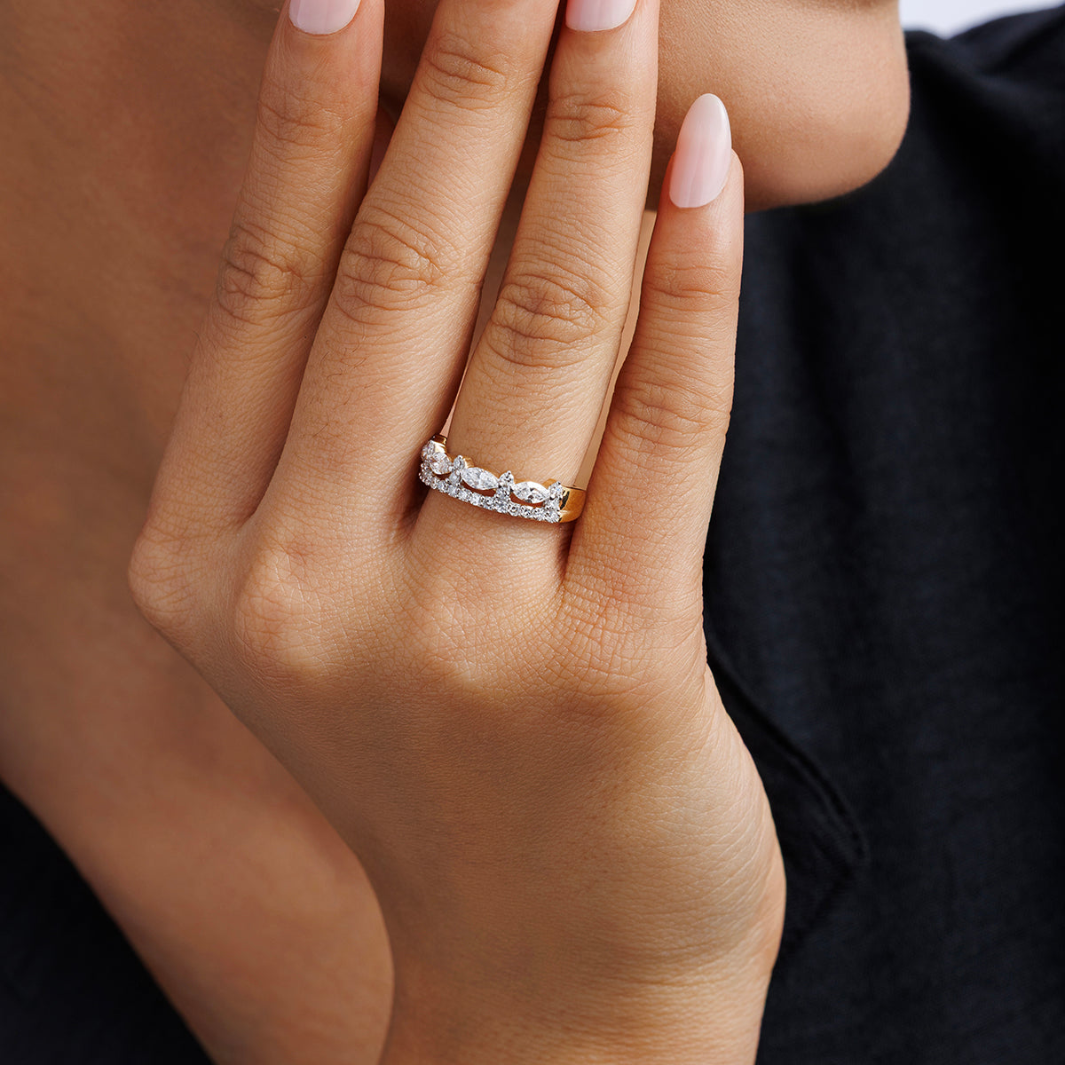 OVAL<span>Cluster Diamond</span> RING