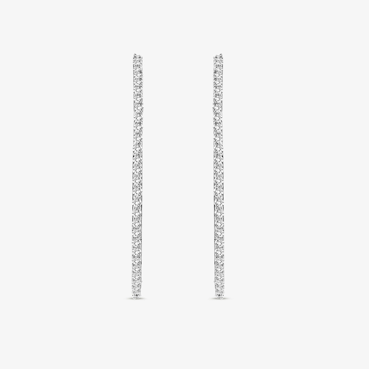 Everyday Glow hoop earrings, silver vermeil-plated pavé hoops
