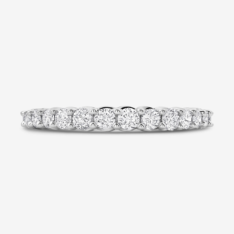 CLASSIC Brightline ring in silver-tone with round stones in a line