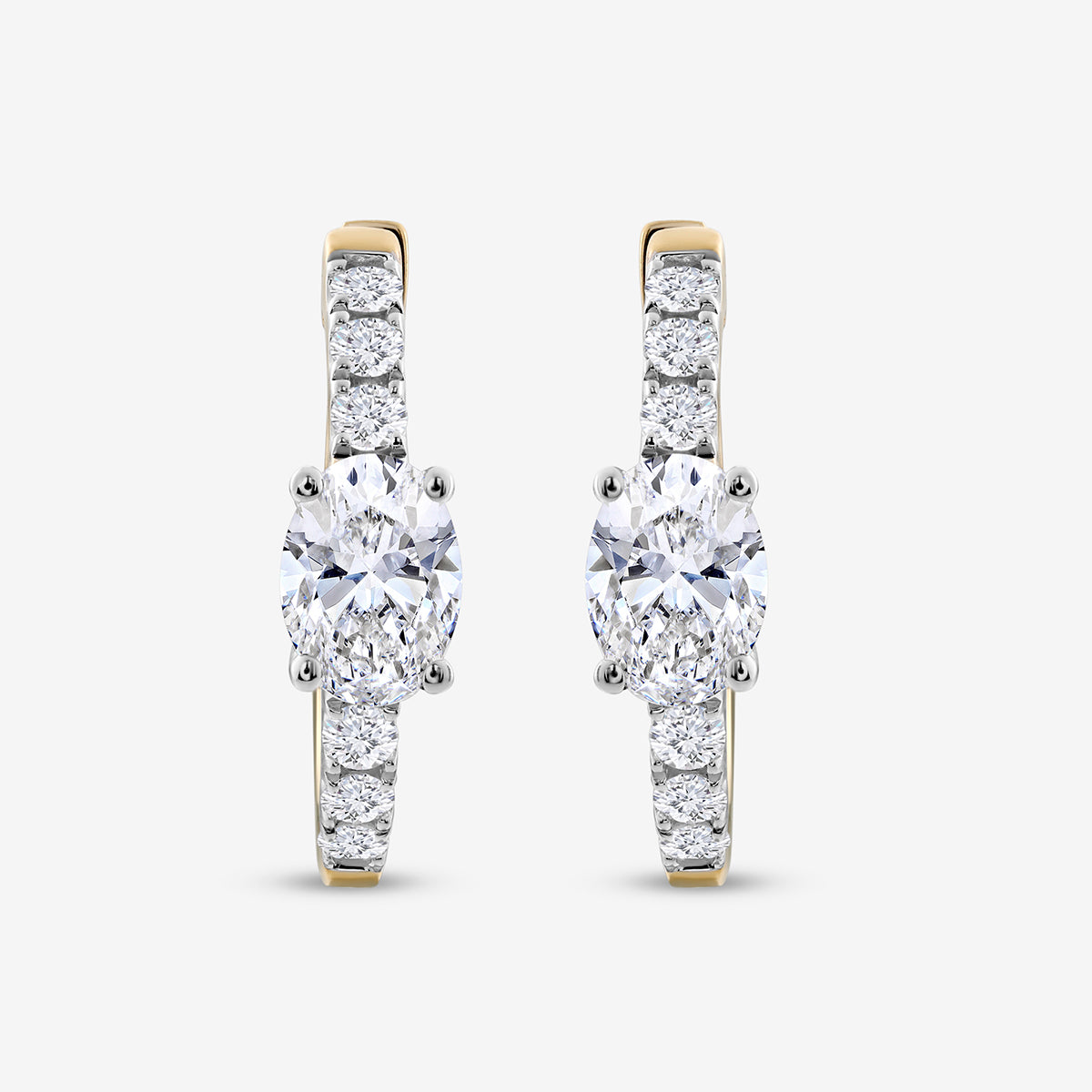 AERIS <span>Oval Diamond Huggie</span> EARRINGS