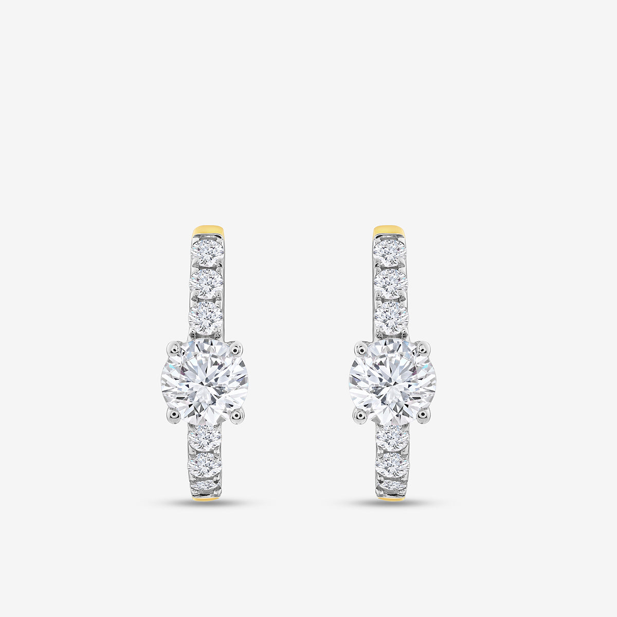 AERIS <span>Round Diamond Huggie</span> EARRINGS