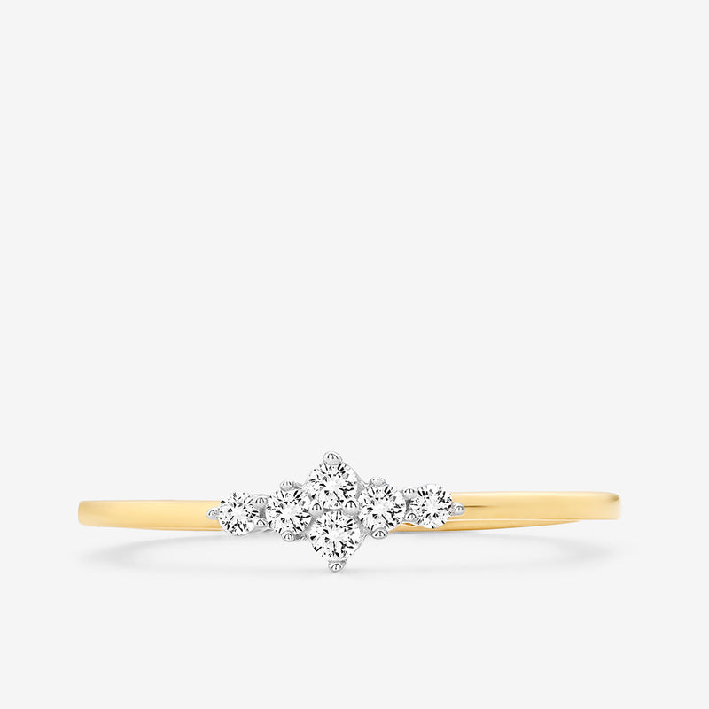 Petite Trio Cluster Diamond Ring