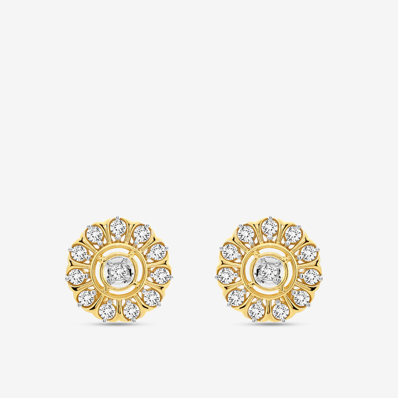 Vintage Grace Diamond Stud Earrings