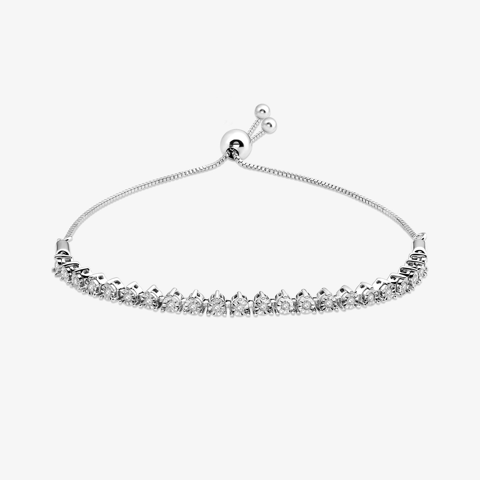 CLASSIC <span>Cascaded Diamond Line Bolo</span> BRACELET