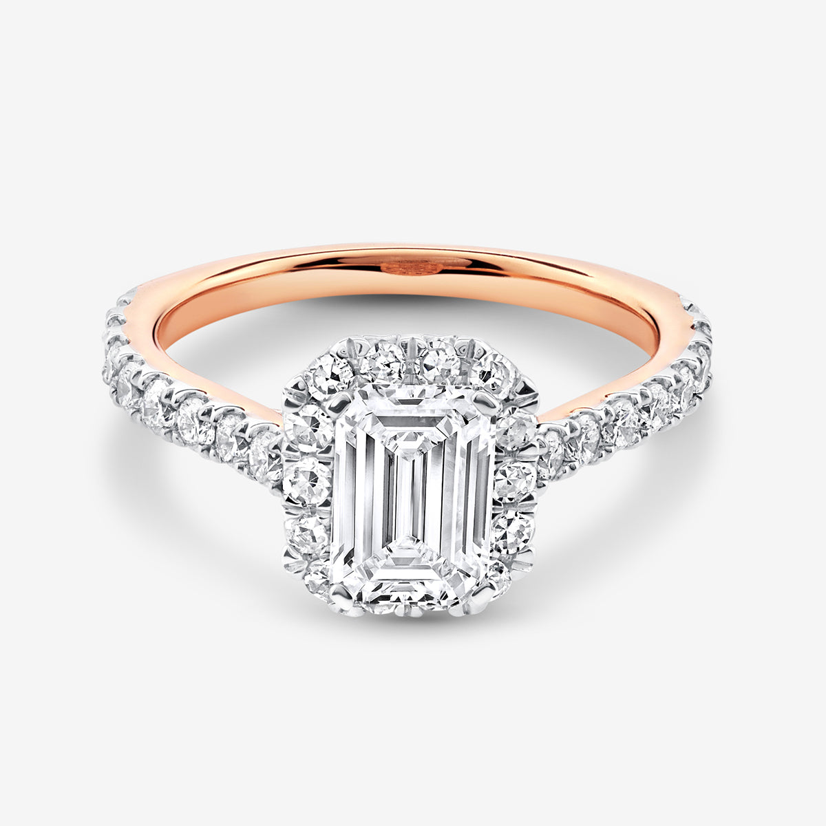 HALO <span>Accent Emerald Solitaire </span>RING