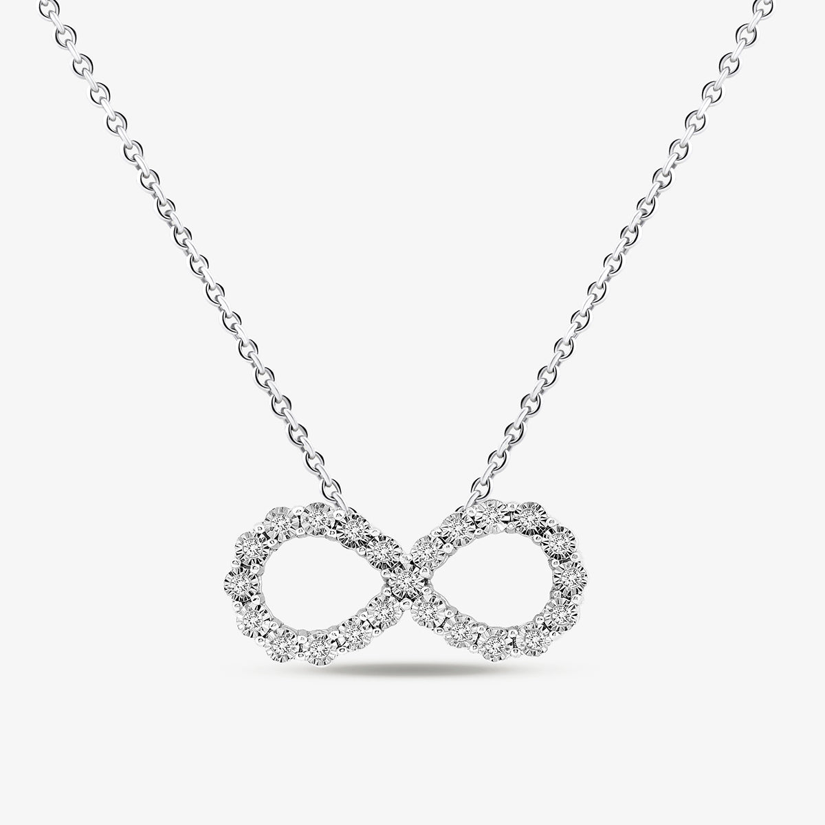 Keemti Jewels FOREVER Embrace Infinity NECKLET: a diamond necklet with sparkling stones, perfect for everyday elegance.