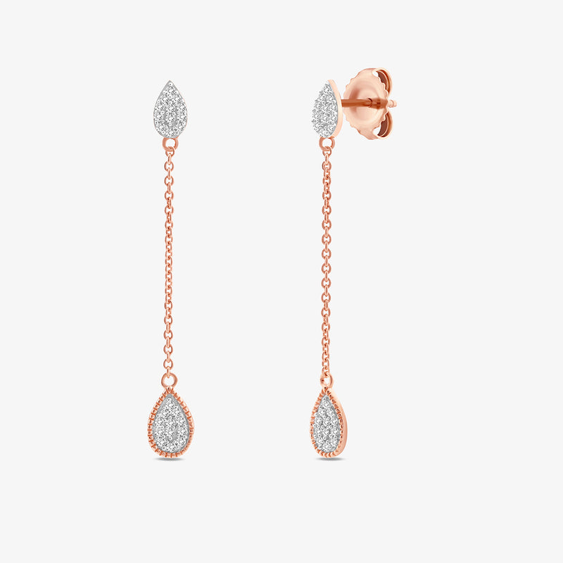 Amara Pear Diamond Dangler Earrings