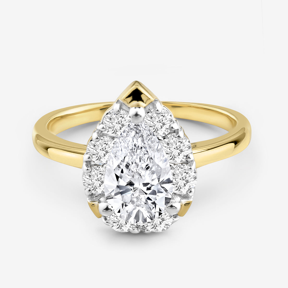 MAJESTIC <span>Pear Halo</span> RING